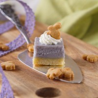 Lavendel-Cheesecake-Würfel