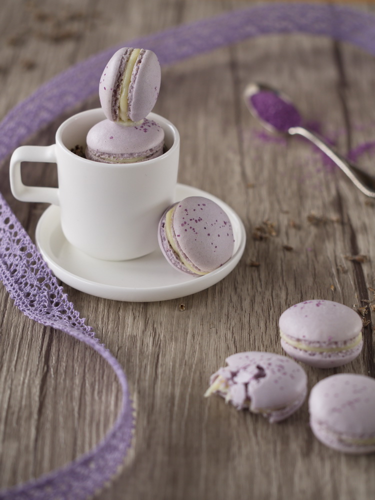 Lavendel-Macarons