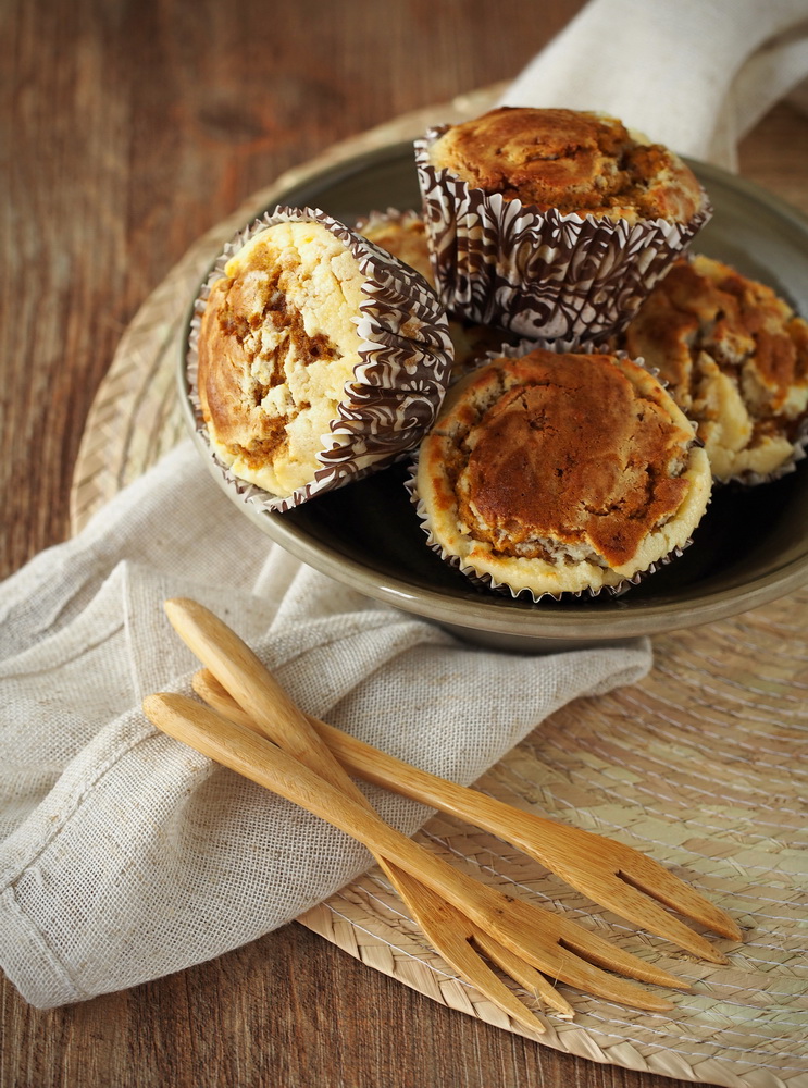 Kürbis-Muffins mit Cheesecake-Swirl