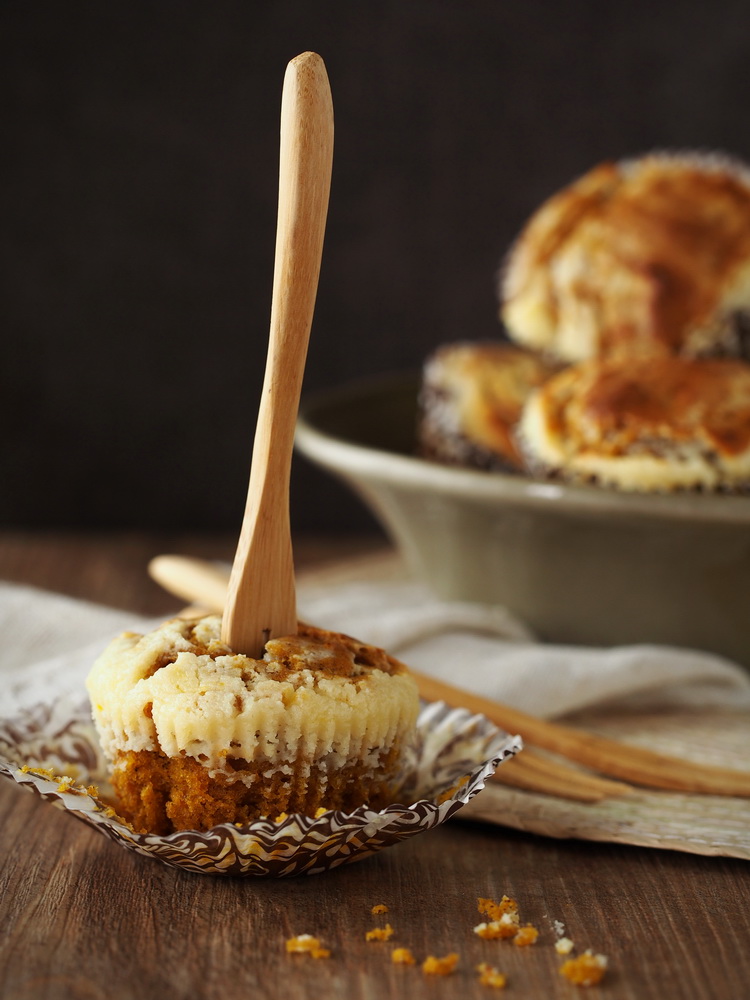 Kürbis-Muffins mit Cheesecake-Swirl