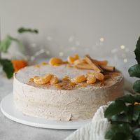 Crêpe-Torte mit Mandarine und Zimt